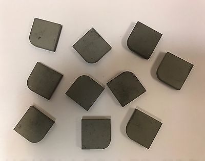 Lot of 10 Square Solid Carbide Blanks with Corner Radius 3/4" x 3/4" x 0.135”