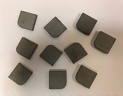 Lot of 10 Square Solid Carbide Blanks with Corner Radius 3/4