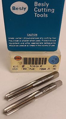 Lot of 2 Besly Tap 5/16-24NF HS GH2 4 FLUTE PLUG Brand New Made in The USA