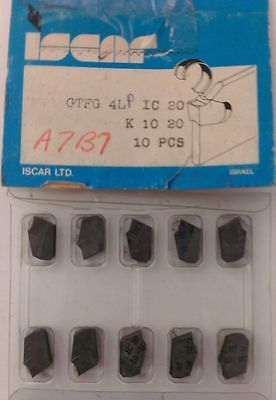 ISCAR GTFG 4LP IC 20 K10 Carbide Inserts Grooving 10 Pcs Lathe Self Grip Cut-Off