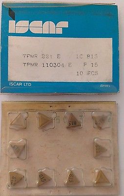 ISCAR TPMR 221 E IC 815 Carbide Inserts 10 Pcs Lathe Turning Mill Tools New Gold