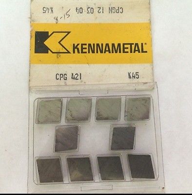 10 Pcs Kennametal CPG 421 K45 CPGN Lathe Carbide Inserts Mill Lathe Cutting Tool