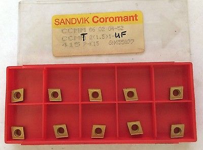 SANDVIK Coromant CCMM 06 02 04-52 CCMT 2(1.5) 415 P-K15 Lathe Carbide 10 Inserts