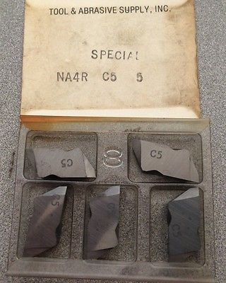 TOOL ABRASIVE SUPPLY Special NA4R C5 Lathe Carbide Indexable 5 Inserts Grooving