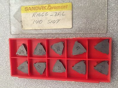 SANDVIK Coromant L166G 3AL 140 S107 Threading Lathe Carbide Inserts New 10 Pcs