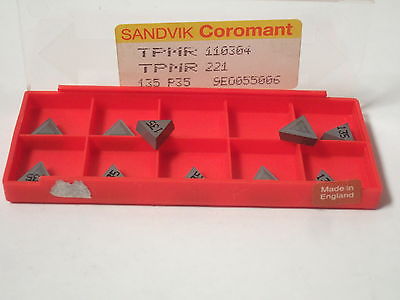 SANDVIK Coromant TPMR 221 135 P35 Lathe Carbide Inserts 10 Pcs New