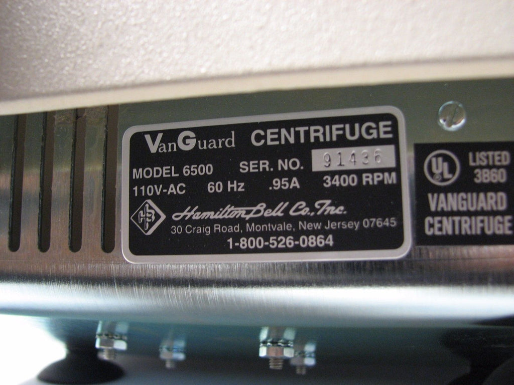 SB SmithKline Beecham Clinical Laboratories VanGuard Centrifuge V6500 6500