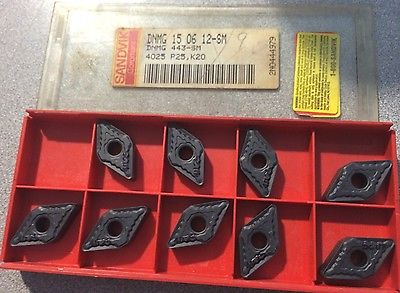 SANDVIK Coromant DNMG 443-SM 15 06 12-SM 4025 P25 Lathe Carbide Inserts 9 Pcs