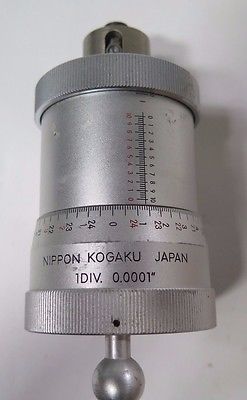 Nippon Kogaku Micrometer Head for Profile Projector 1DIV. 0.0001"