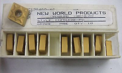 SNMG 432 PG Grade M5E New World Products Carbide Inserts 10 Pcs NEW Made in USA