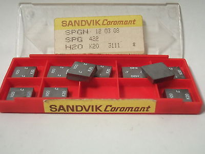 SANDVIK Coromant SPGN 422 H20 K20 Lathe Mill Carbide Inserts 10 Pcs New Tools