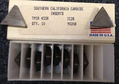 10 TPCR 433 R IC28 Southern California Carbide Inserts Lathe Mill Turning Tools