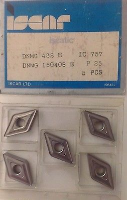 ISCAR Iscatic DNMG 432 E IC 757 Carbide 5 Inserts Lathe Turning Mill Tools New
