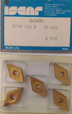 ISCAR Iscatic DNMM 432 E IC 656 Carbide 5 Inserts Lathe Turning Mill Tools Gold