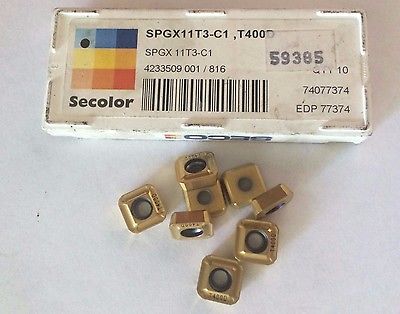 8 Pcs Seco SPGX 11T3 C1 T400D Secolor Lathe Carbide Inserts Tools New Gold