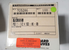 100 Pcs Standard Abrasives PSA Sanding Disc 705286 PSD 1 - 1/2 100 A/O RB New