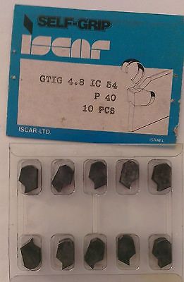 ISCAR GTIG 4.8 IC 54 Carbide Inserts Grooving 10 Pcs Lathe Self Grip Cut-Off New