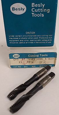 Lot of 2 Besly Tap 5/16-18NC HS GH3 MAXX 3 FLUTE S/BOTTOM BRAND NEW MADE IN USA