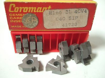 SANDVIK Coromant R166 3L 4CV4 040 SIP 41728 Threading Lathe Carbide Inserts New