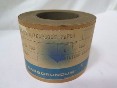 Carborundum Fastcut Waterproof Paper S/C Roll 4" x 50yds Grit 400 Brand New