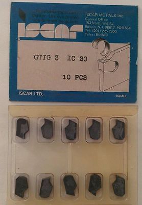 ISCAR GTIG 3 IC 20 Carbide Inserts Grooving 10 Pcs Lathe Self Grip Cut-Off New