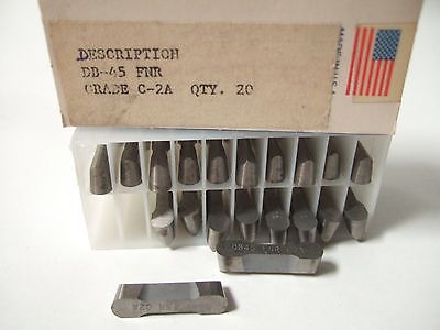 SANDVIK Coromant DB 45 FNR Grade C2A Grooving Lathe Carbide Inserts 20 Pcs New
