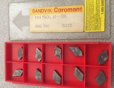 SANDVIK Coromant N150.2 300 S6 P40 Grooving Lathe Carbide Inserts 10 Pcs New