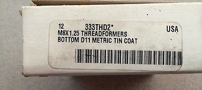 2 Pcs Reiff Nestor R&N ThreadFormer HSS Metric Bottom Tap M8X 1.25 D11 New USA