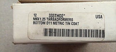 2 Pcs Reiff Nestor R&N ThreadFormer HSS Metric Bottom Tap M8X 1.25 D11 New USA