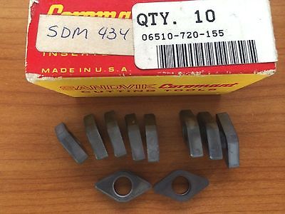 10 Pcs SANDVIK Coromant SDM 434 06510 720 155 Lathe Mill Carbide Inserts Tools