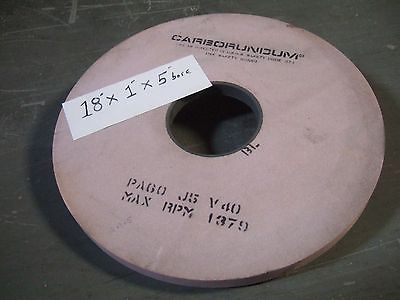 Carborundum Abrasives 18" x 1" x 5" Bore Grinding Wheel 1379 Max RPM