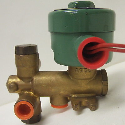 ASCO Red-Hat 8302A82RU 8302 3-Way Solenoid Valve 110/50V 120/60Hz 20W 3/8” 75PSI