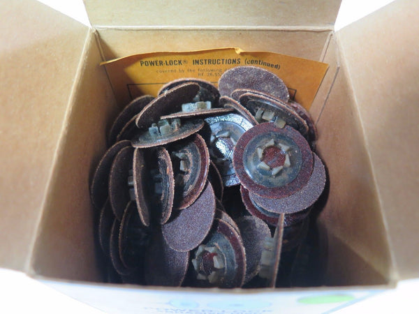 100 Pcs MERIT 1" Resin Bond Power-Lock Discs 61021 Grit 120 Brand New