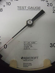 ASHCROFT Test Gauge 0-30 0.1 Psi Subd Temperature Compensated Accuracy Grade 3A