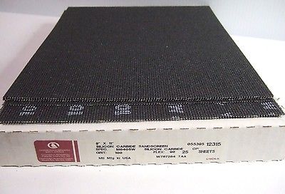 Carborundum Abrasives 9" x 11 Silicon Carbide Sand Screen Grit 220 12310 Flex 90