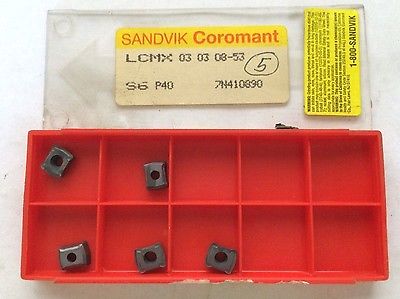 5 Pcs SANDVIK Coromant LCMX 03 03 04-58 S6 Lathe Mill Carbide Inserts Tool