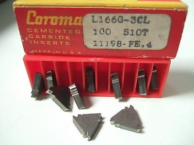 SANDVIK Coromant L166G 3CL 100 S1OT Threading Lathe Carbide Inserts 10 Pcs New
