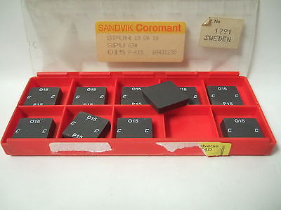 SANDVIK Coromant SPUN SPU 634 015 P K15 Lathe Mill Carbide Inserts 10 Pcs New