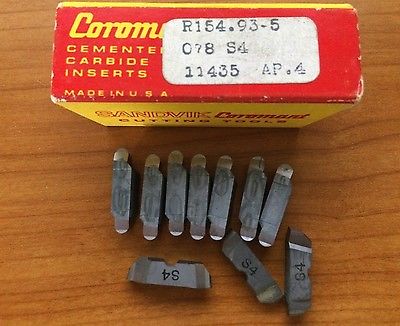 10 Pcs SANDVIK Coromant R154.93-5 078 S4 11435 Grooving Lathe Carbide Inserts