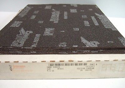 Carborundum Abrasives 9" x 11" Silicon Carbide Sand Screen 120 Grit 03097 Qty 50
