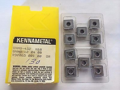 10 Pcs Kennametal SNMG 432 K68 12 04 08 Lathe Carbide Inserts Cutting Tools New