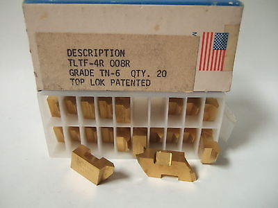 TGI USA Made TLTF 4R 008R TN6 Lathe Grooving Carbide Inserts 20 Pcs New