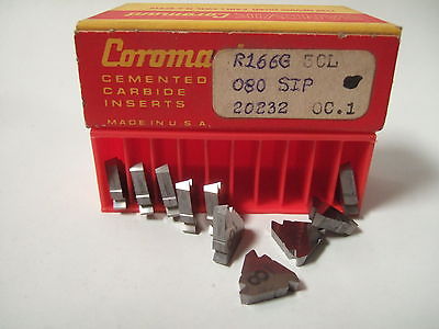 SANDVIK Coromant R166G 3CL 080 SIP 20232 Threading Lathe Carbide Inserts