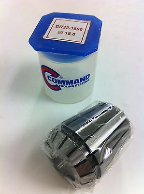 Command Tooling Systems ER32 DR32 1800 .709 inch / 18.0 mm Collet for Mill New