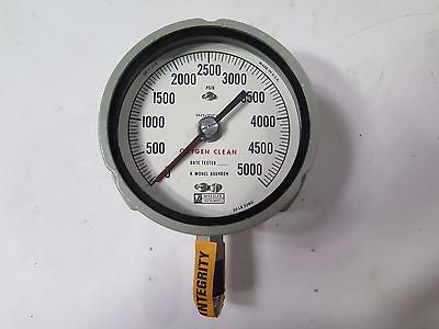WEKSLER Instrument 0-5000 Psi Gauge K Monel Bourdon 50 LP Subdivision Brand New
