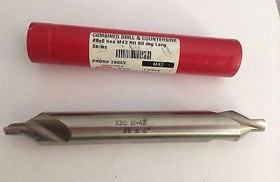 Keo Long Series Combined Drill & Countersink #8 x 6" M-42 Right Hand 28062 New