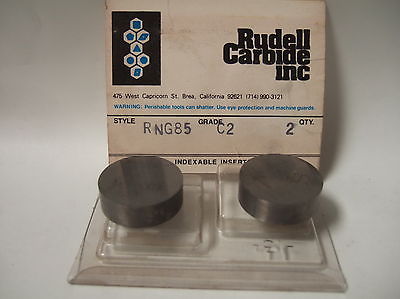 RUDELL Carbide Inserts RNG85 Grade C 2 Lathe Mill 2 pcs New