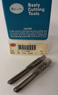 Lot of 2 Besly Tap 5/16 24NF GH2 HS PLUG 3 FLUTE Brand New Made in The USA