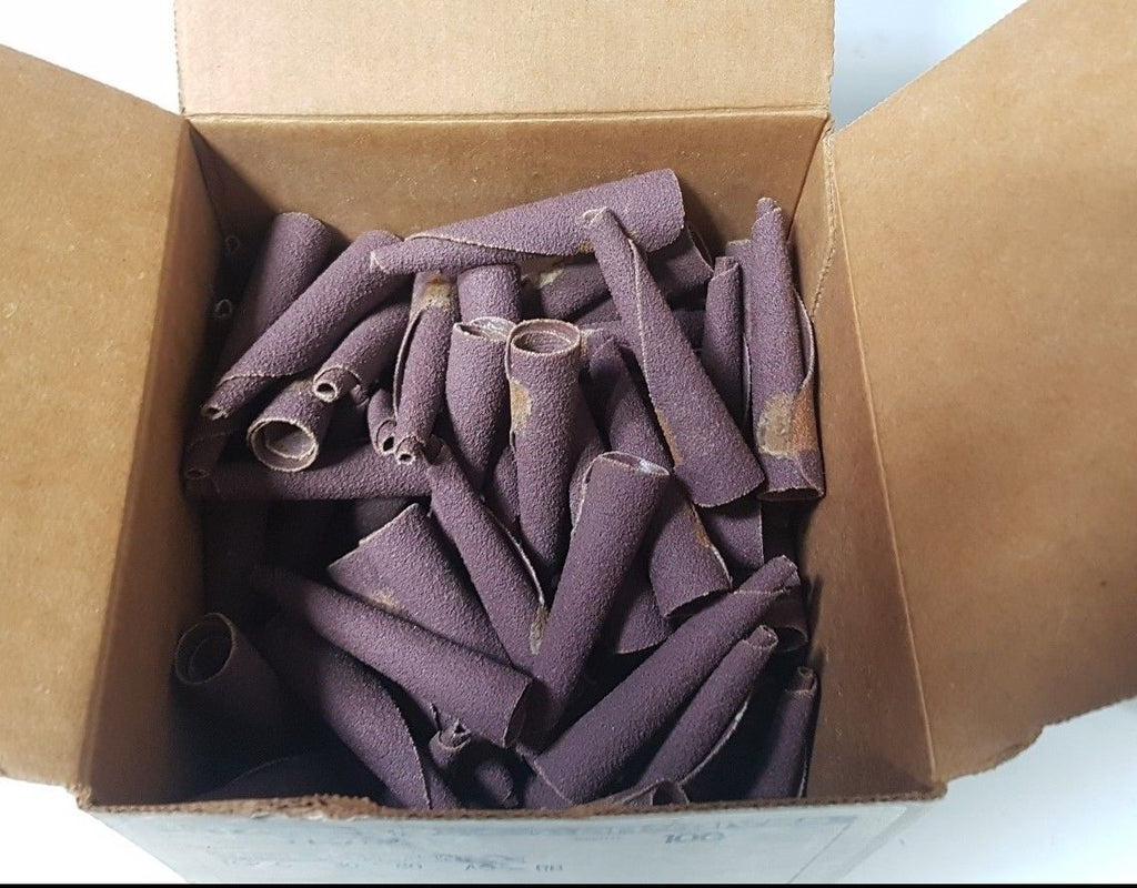 100 Pcs Standard Abrasives 712768 TAPERED CONE POINTS TCP C 30 80 AO RB New
