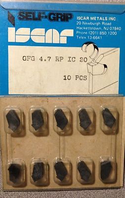 ISCAR GFG 4.7 RP IC 20 Carbide Inserts Grooving 10 Pcs Self Grip Lathe Cut-Off